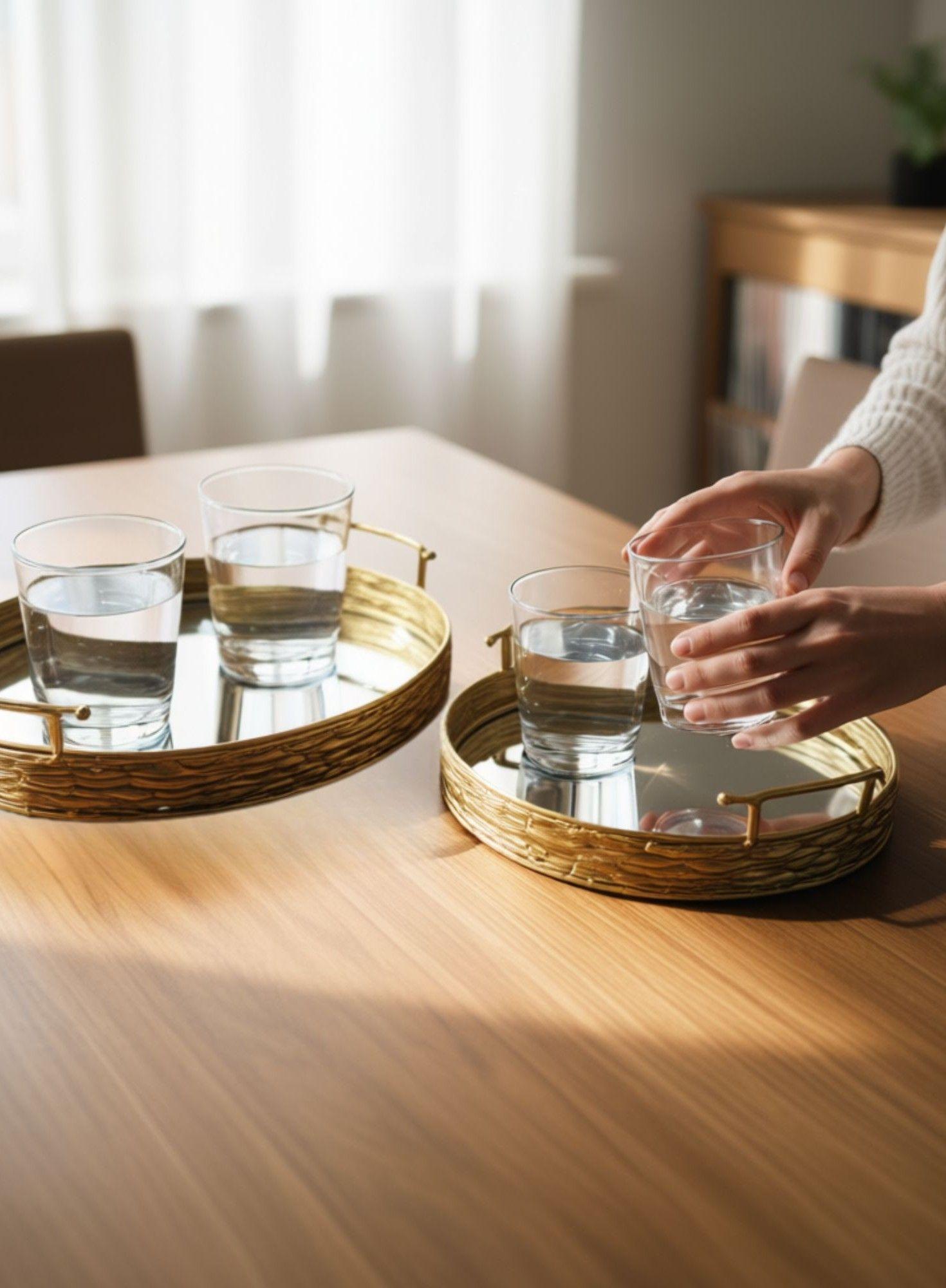 Set 2 Bandejas Decorativas Funcional Diseño Elegante Jhn-2