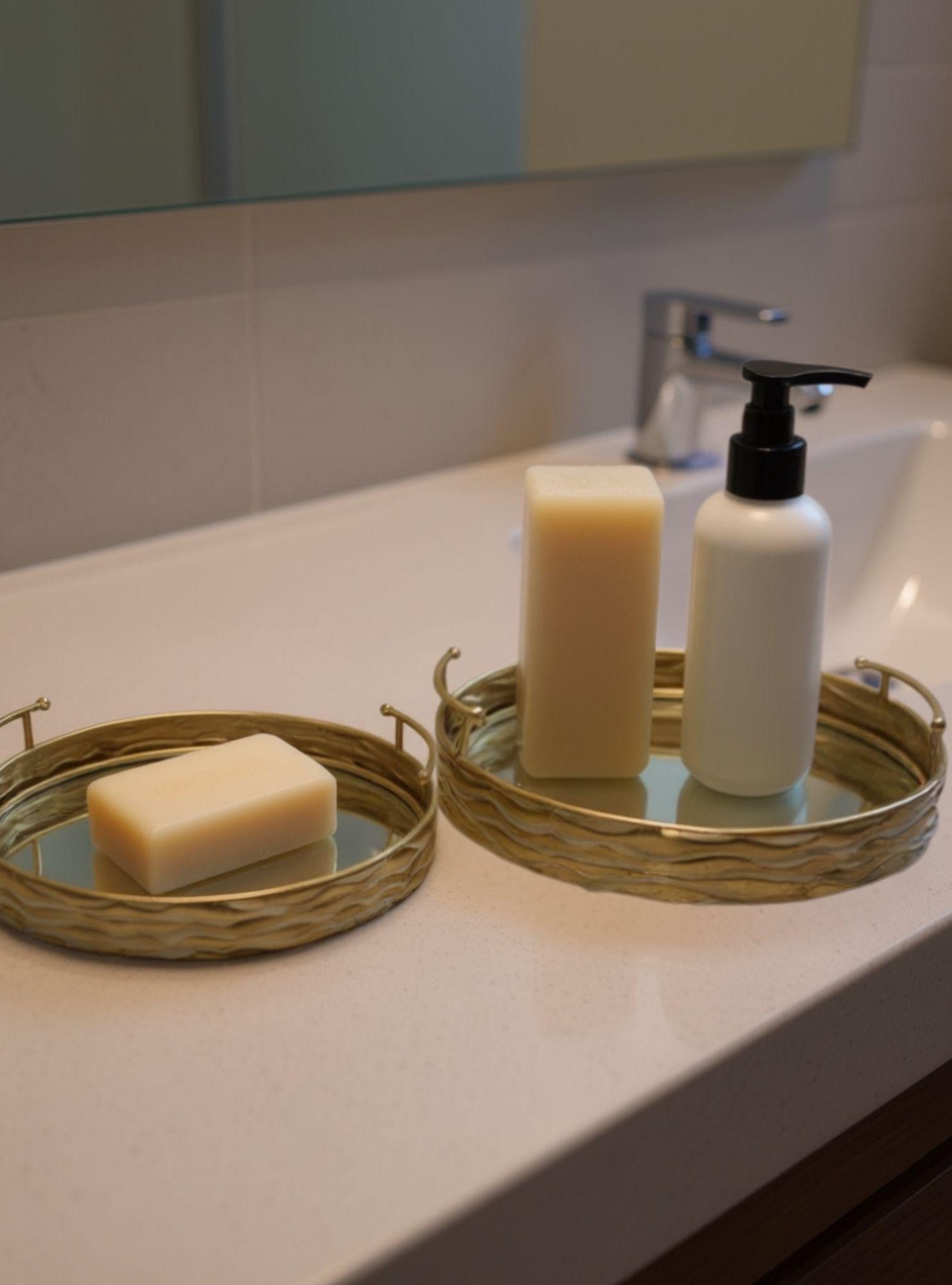 Set 2 Bandejas Decorativas Funcional Diseño Elegante Jhn-6