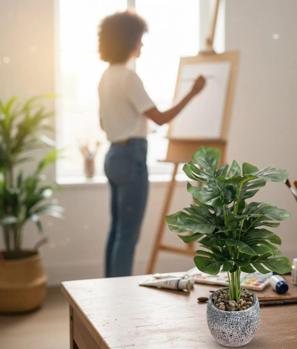 Planta Artificial Decorativa Tropical Vegetación Exótica Jhn-2