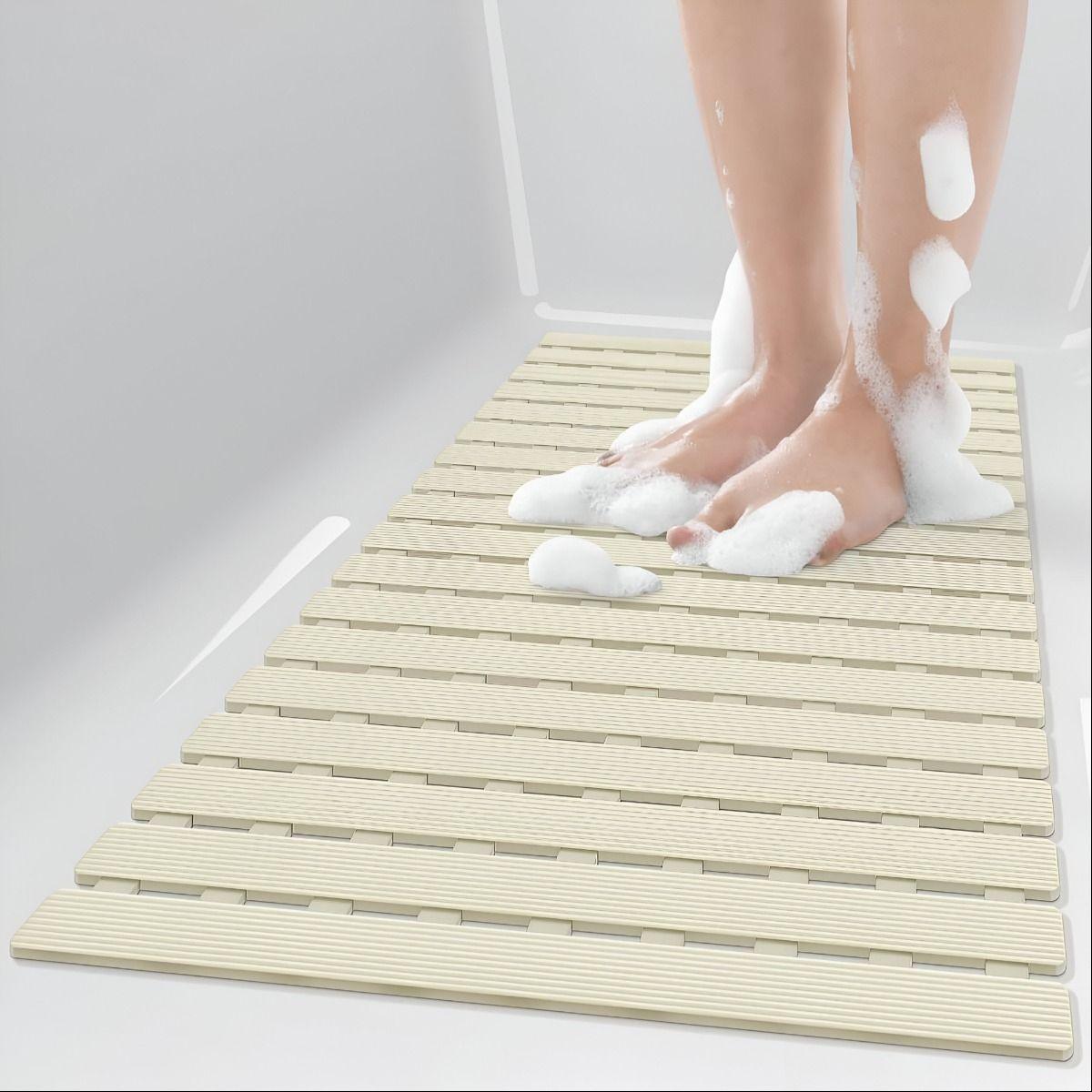 Alfombra Baño Antideslizante Drenaje Bañera Listones Jhn-2