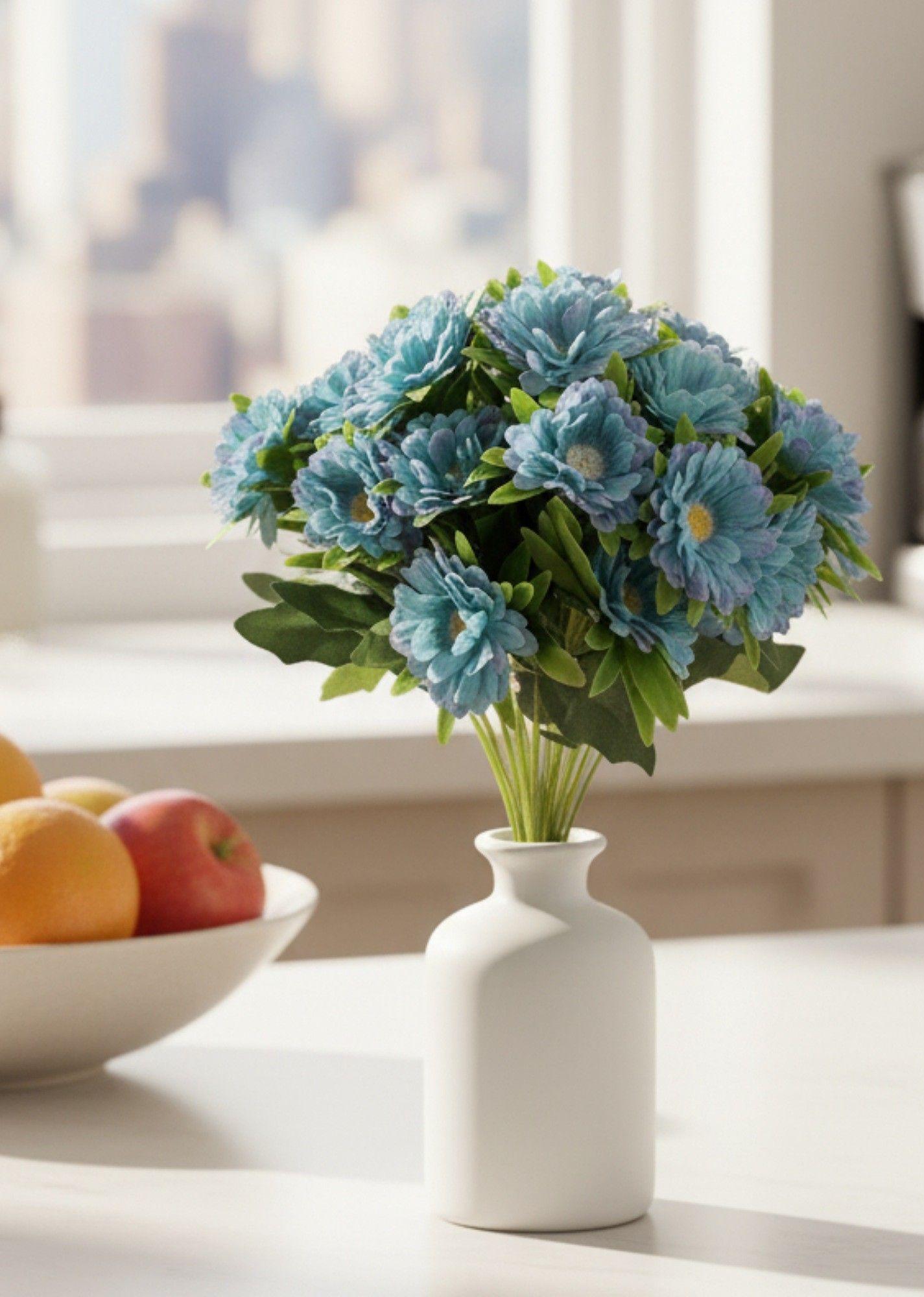 Flores Artificiales Ramo Crisantemos Floral Decoración Jhn-7