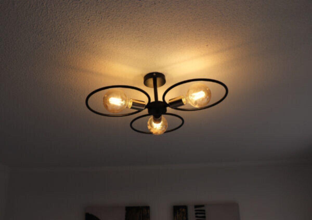 Lampara Colgante Techo 3 Focos Vintage Hogar Lau-7