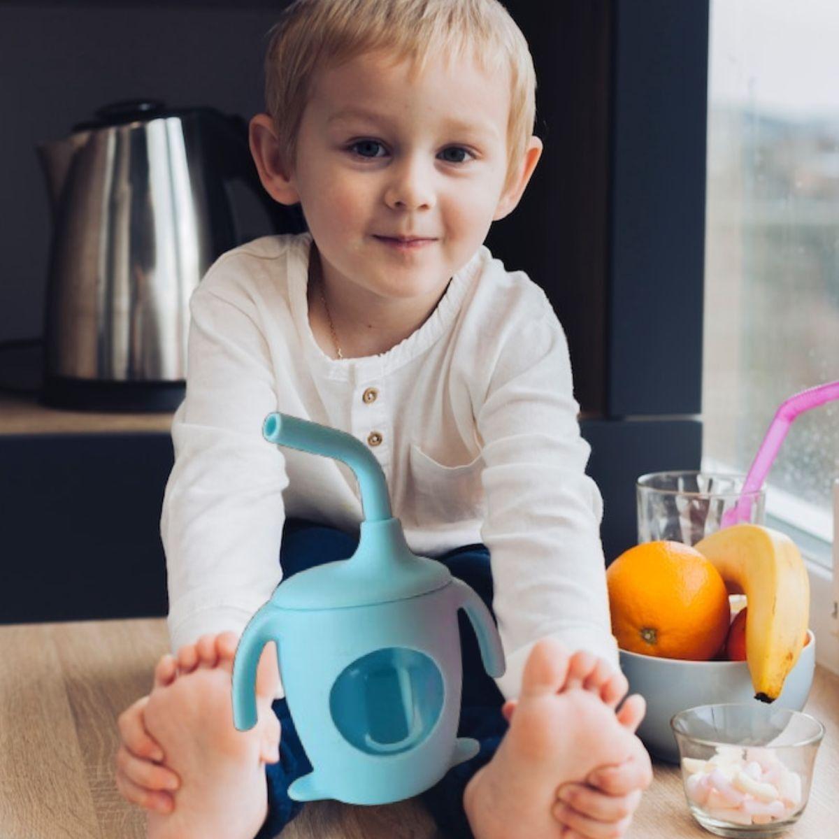 SET 2 VASOS DE INICIACION APRENDIZAJE CON BOQUILLA BEBE LAU-6