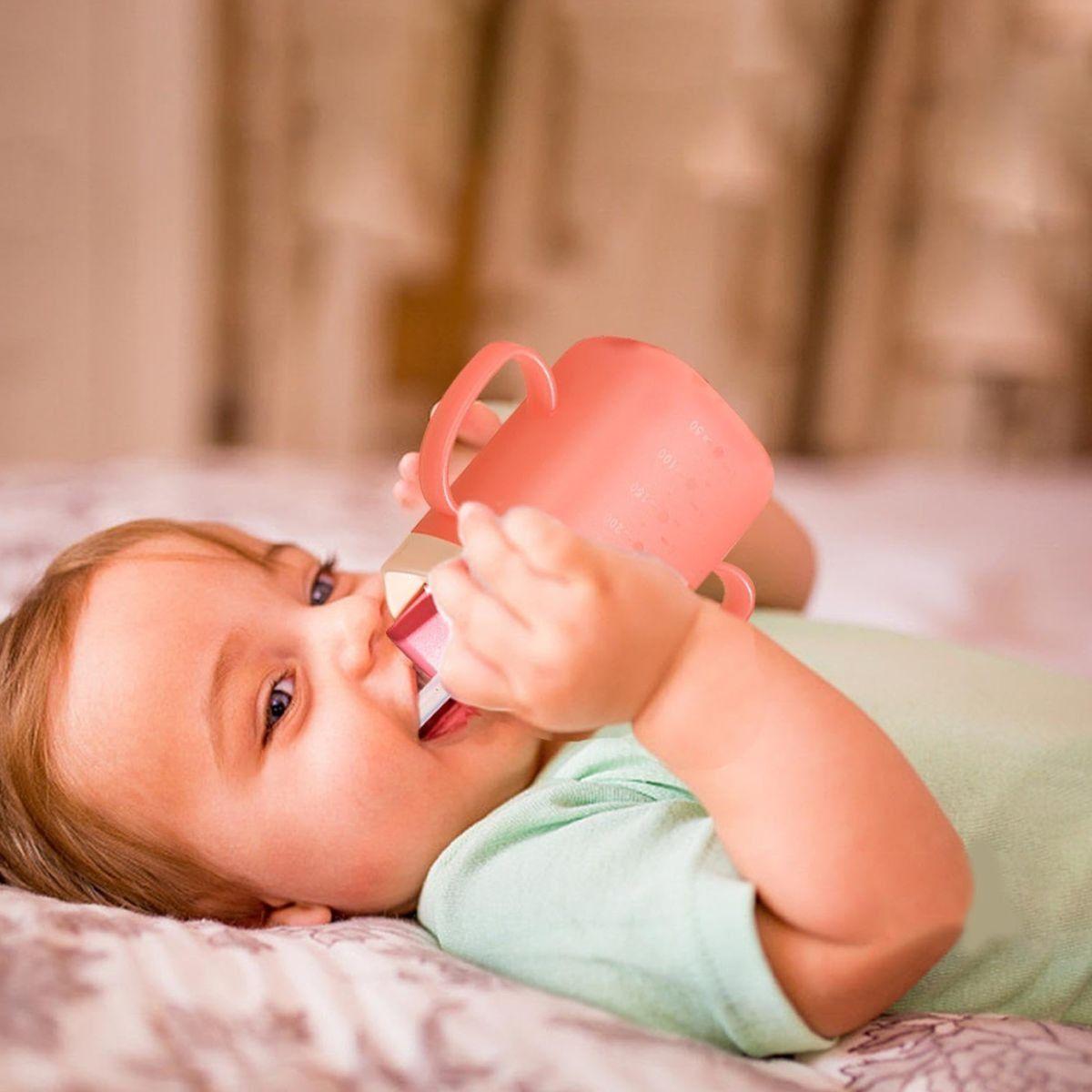 SET 4 VASOS ANTIDERRAME CON PAJILLA BEBE ERGONOMICA LAU-6