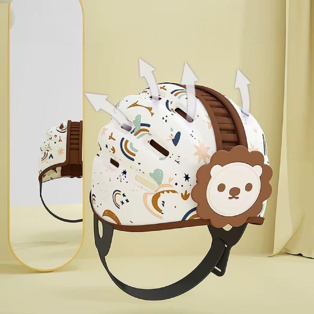 Cascos Antigolpes Diseño Leon Protector Suave Bebes Lau-2