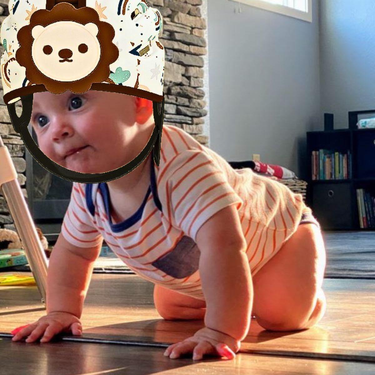 Cascos Antigolpes Diseño Leon Protector Suave Bebes Lau-6