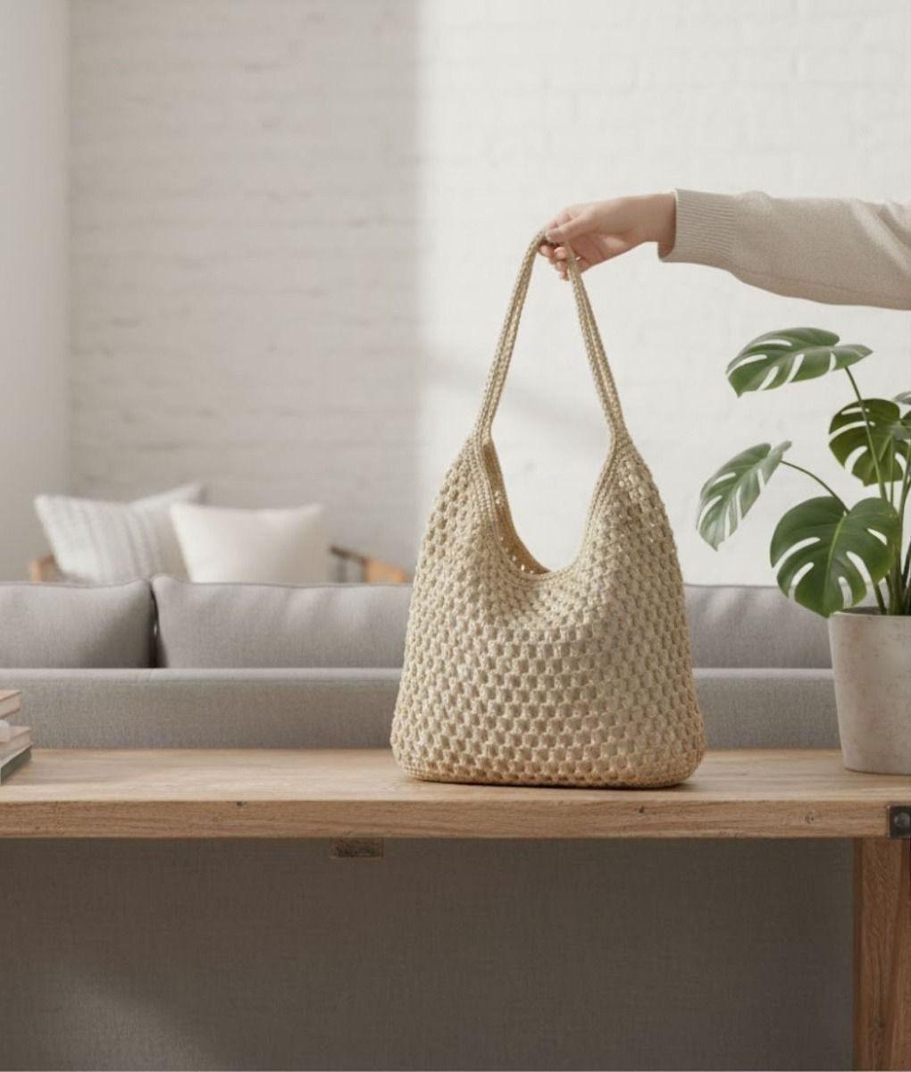 Cartera Bolso Verano Calado Diseño Artesanal Casual Jhn-2