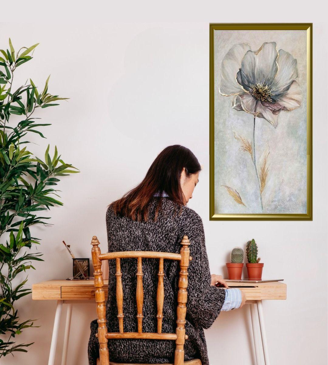 Cuadro Decorativo Pared Flores Serenas Pintura Jhn-1