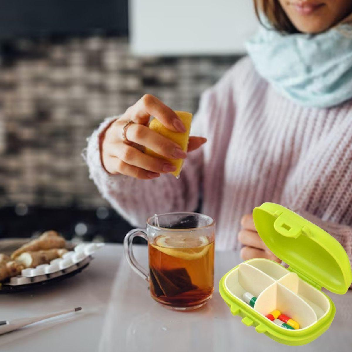 SET 5 PASTILLEROS PEQUEÑOS 4 COMPARTIMIENTO PORTATIL LAU-3