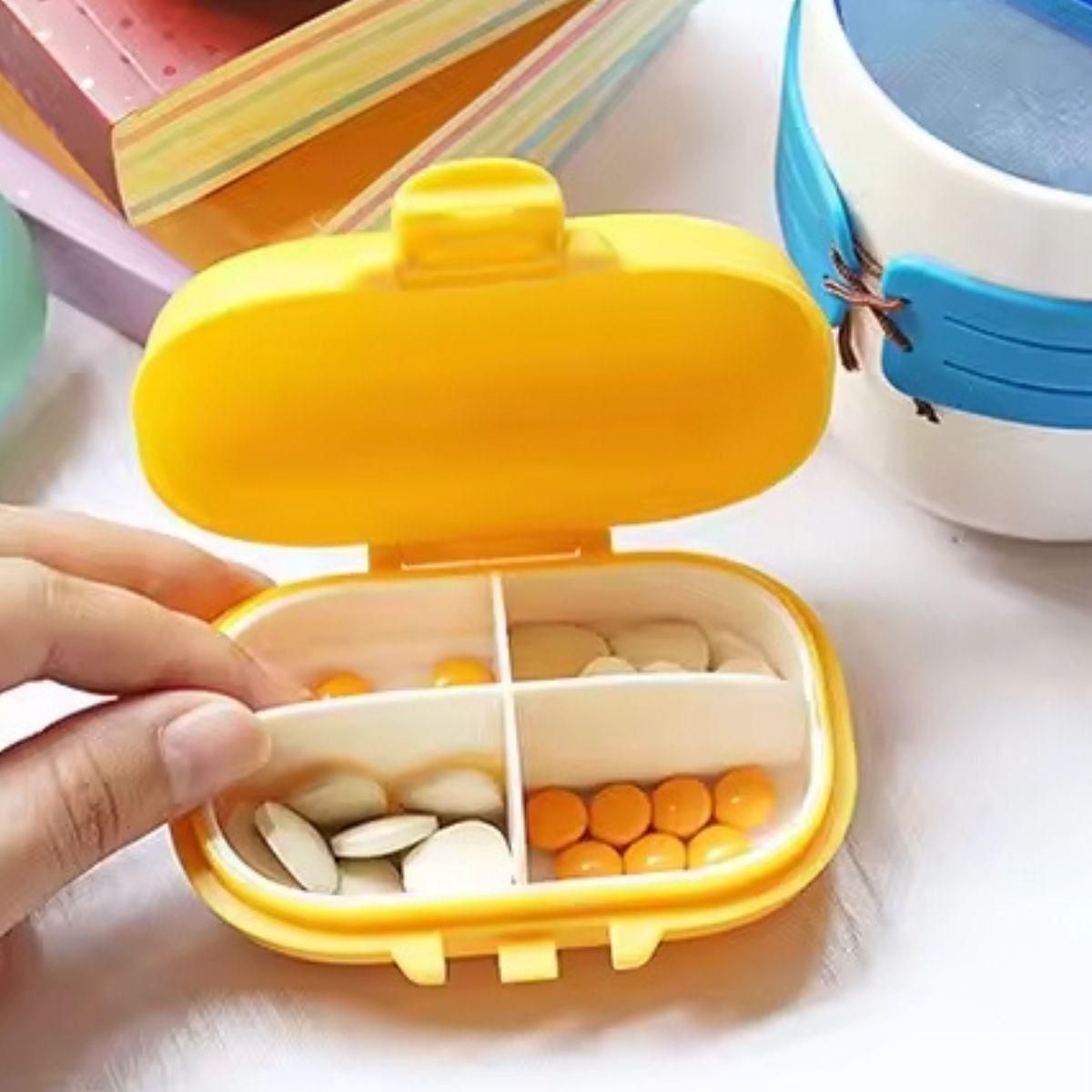 SET 5 PASTILLEROS PEQUEÑOS 4 COMPARTIMIENTO PORTATIL LAU-4