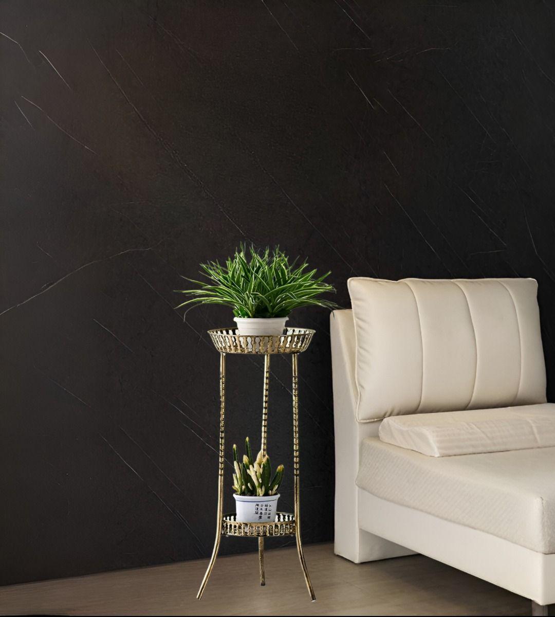 Porta Maceta Plantas Exhibición Soporte 2 Niveles Pie Jhn-6