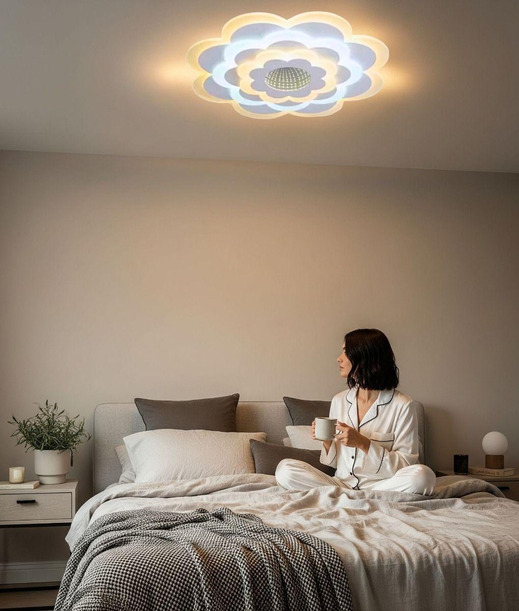 Lámpara Techo Decorativa LED Flor Efecto 3D Jhn-4