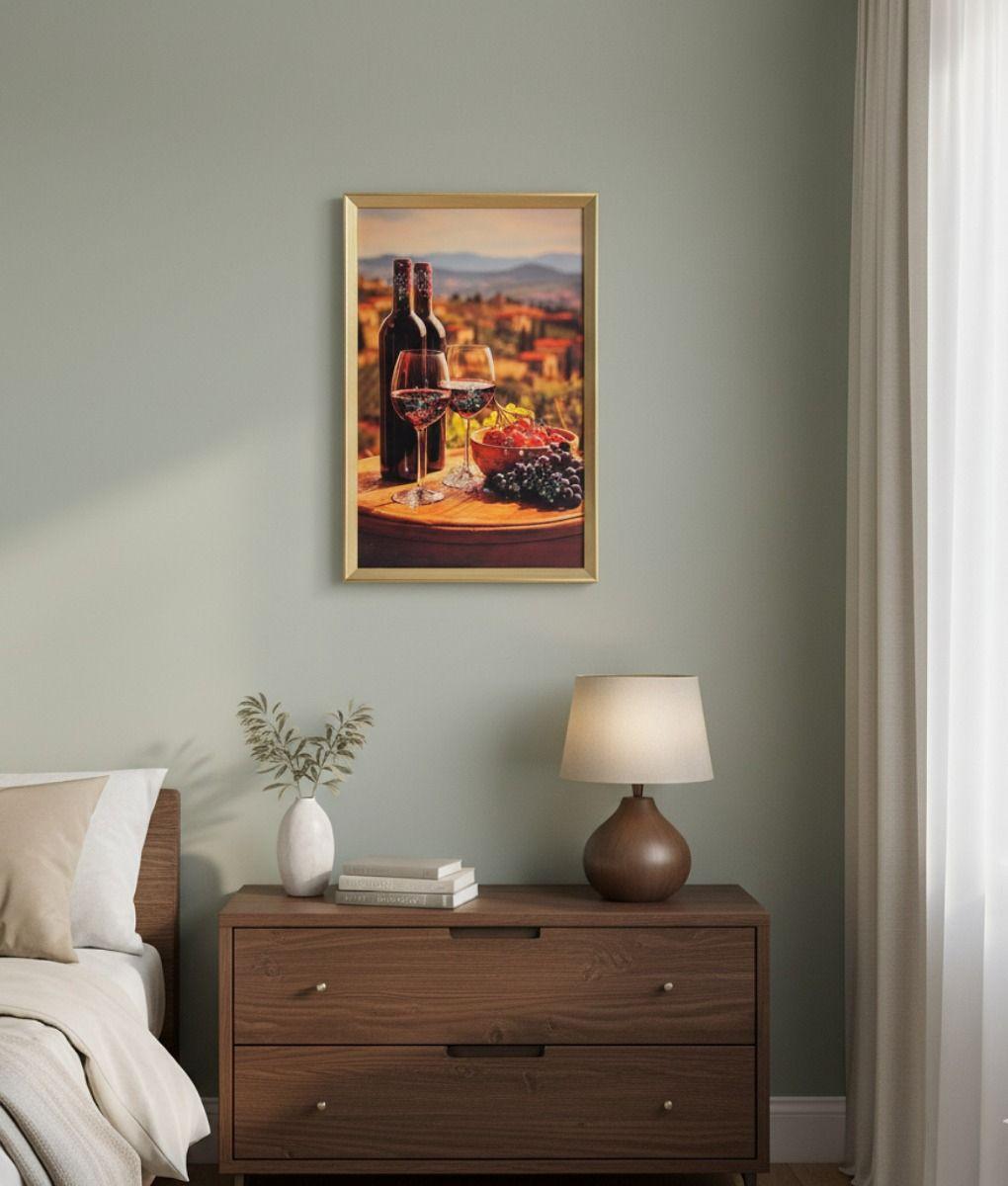 Cuadro Decorativo Vino Viñedo Atardecer Mediterráneo Jhn-6