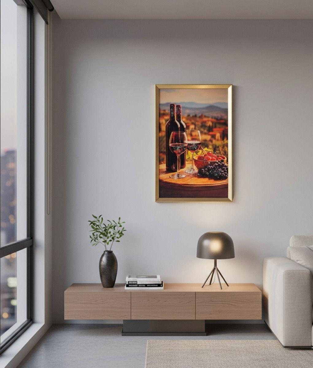 Cuadro Decorativo Vino Viñedo Atardecer Mediterráneo Jhn-9