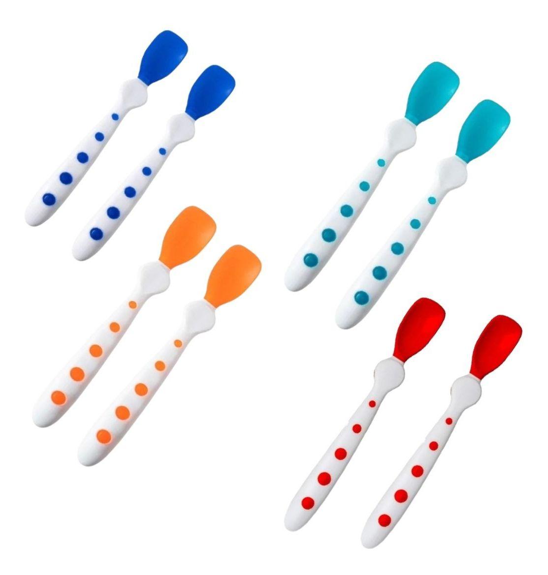 SET 6 CUCHARAS ENTRENAMIENTO SILICONA SUAVE BEBE LAU-3