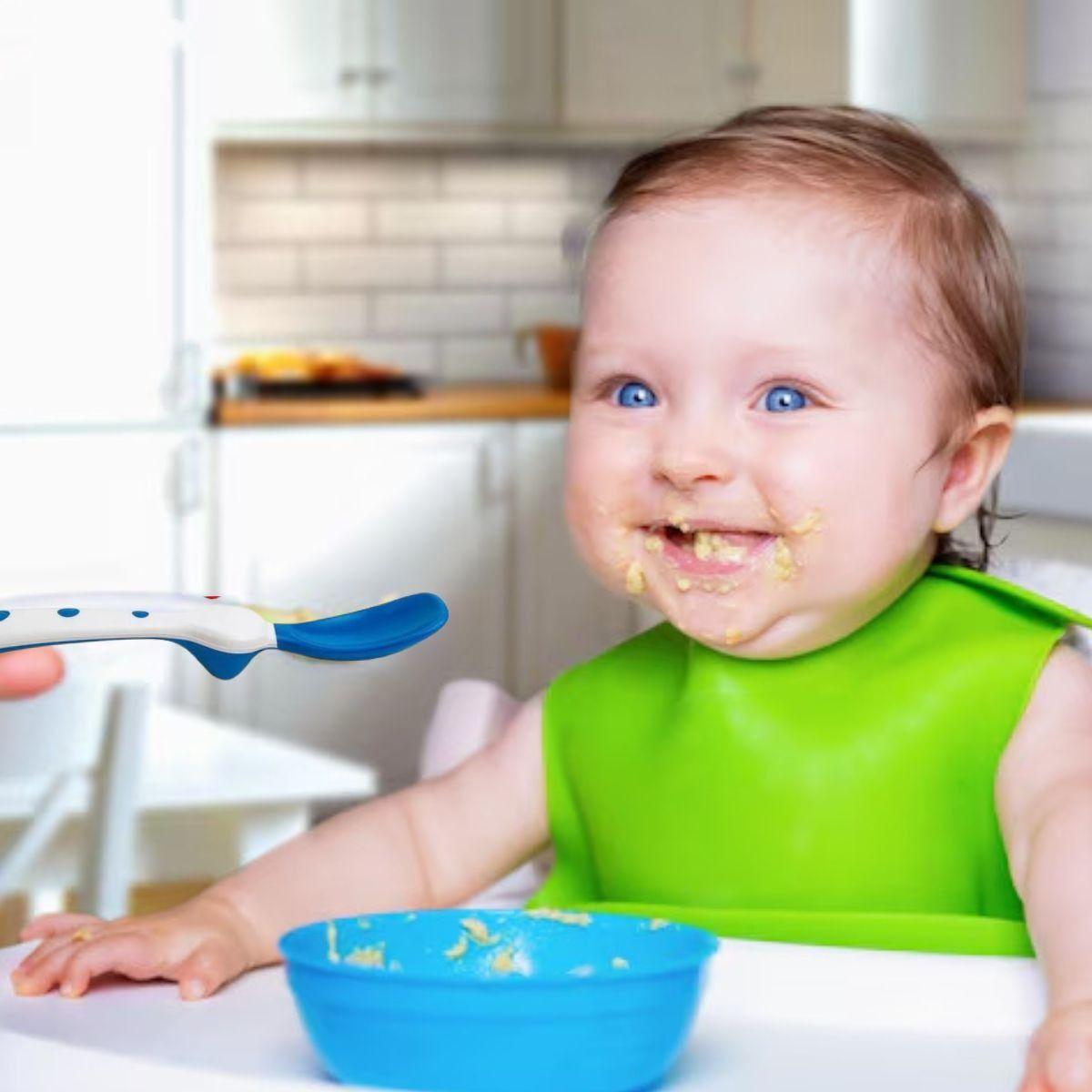 SET 6 CUCHARAS ENTRENAMIENTO SILICONA SUAVE BEBE LAU-7