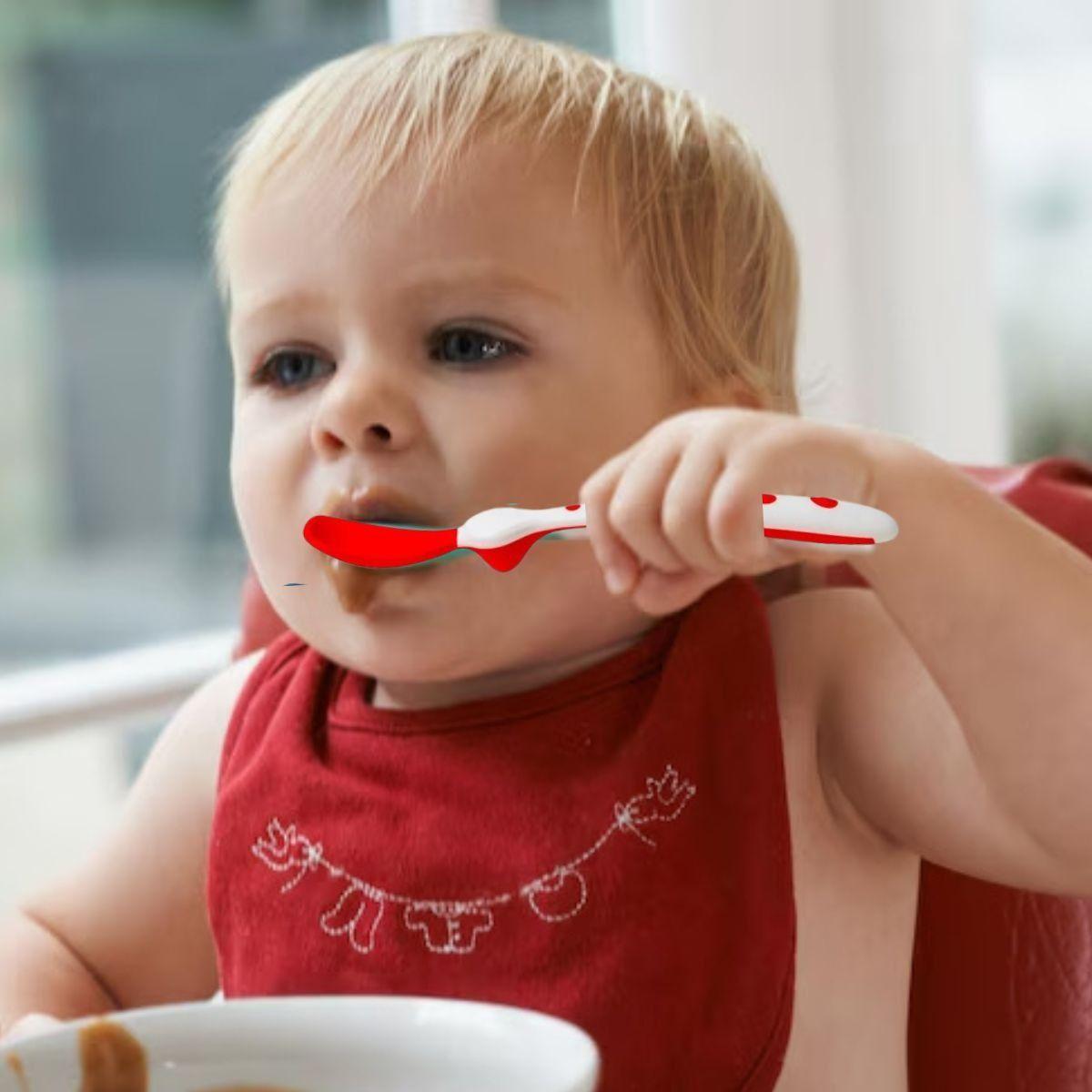 SET 6 CUCHARAS ENTRENAMIENTO SILICONA SUAVE BEBE LAU-8