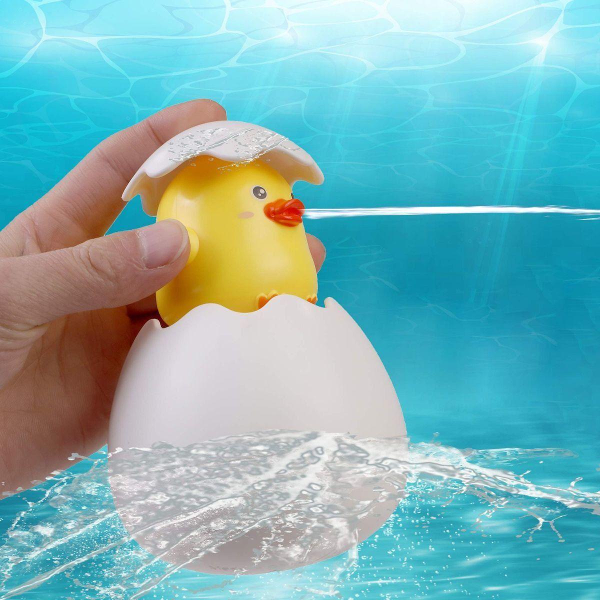 SET 3 JUGUETES DE BAÑO PATITOS ROCEADOR AGUA 2 EN 1 LAU-4