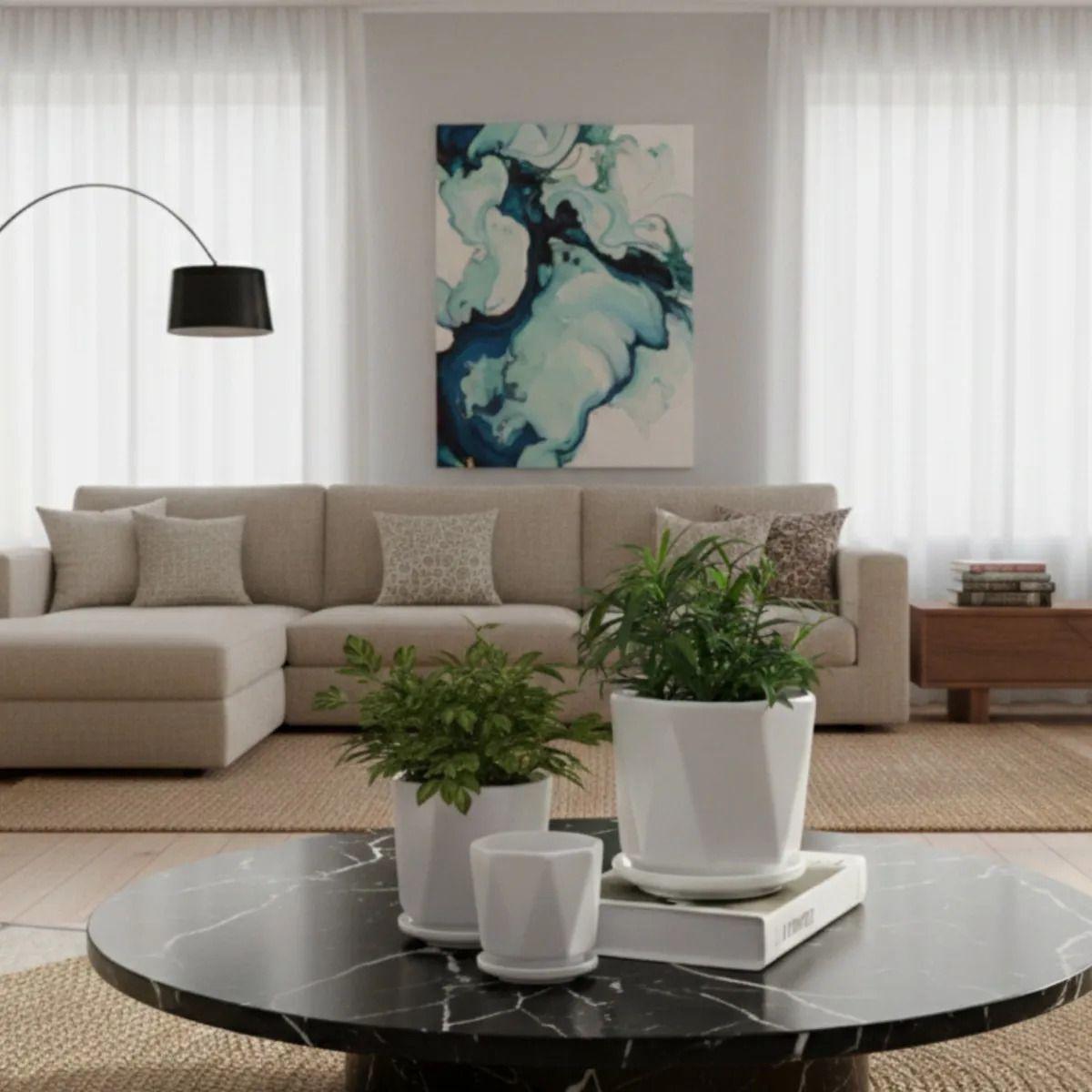 Set 3 Macetas Decorativas Estilo Geométrico Centro Mesa AJ-5