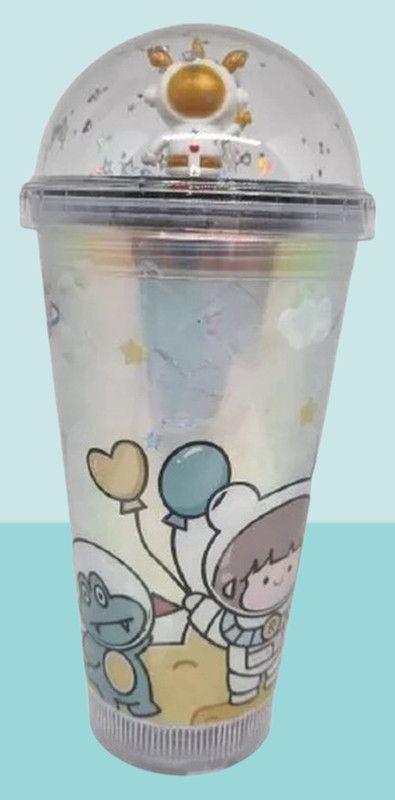 Vaso Acrílico Doble Pared Popote Astronauta Portatil Rondon
-4