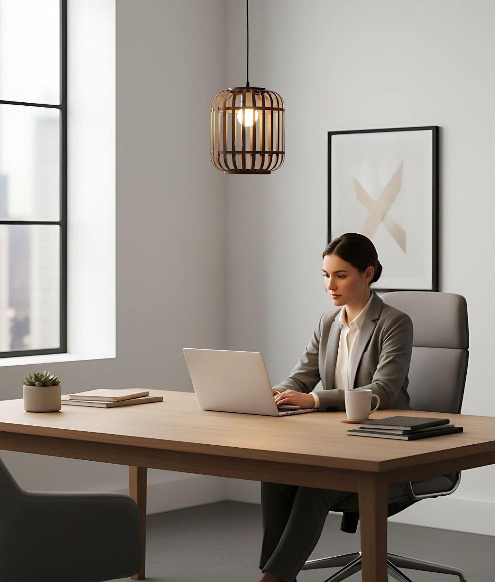 Lámpara Colgante Decorativa Elegante Abierta Jaula Jhn-3