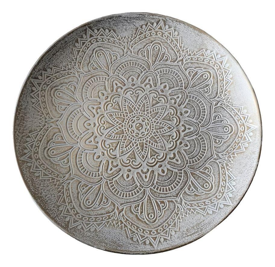Set 3 Mesas Centro Decorativa Mandala Nórdica Redonda Jhn-2