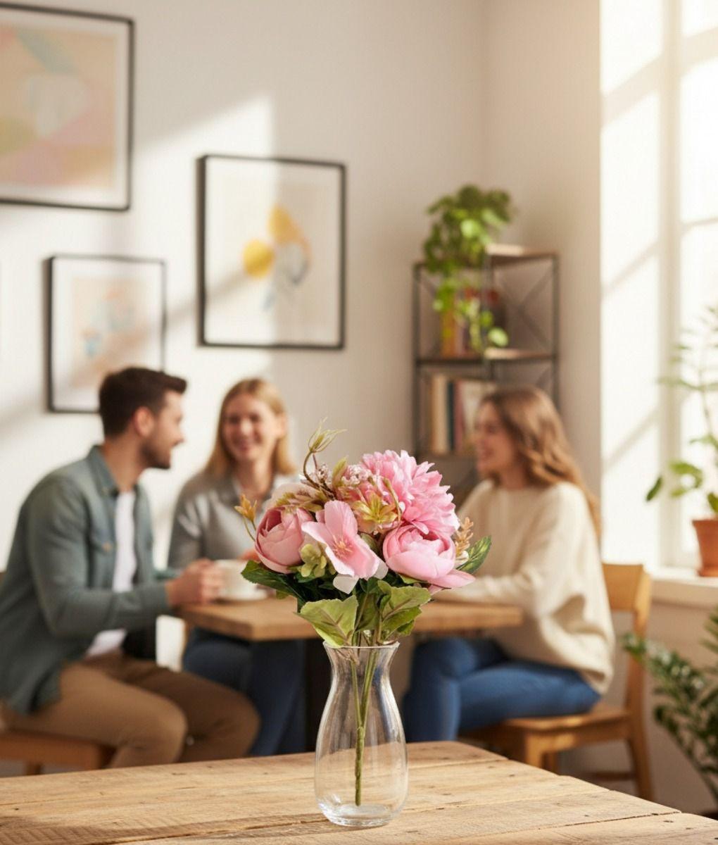 Set 3 Ramo Flores Artificiales Belleza Adorno Frescura Jhn-2