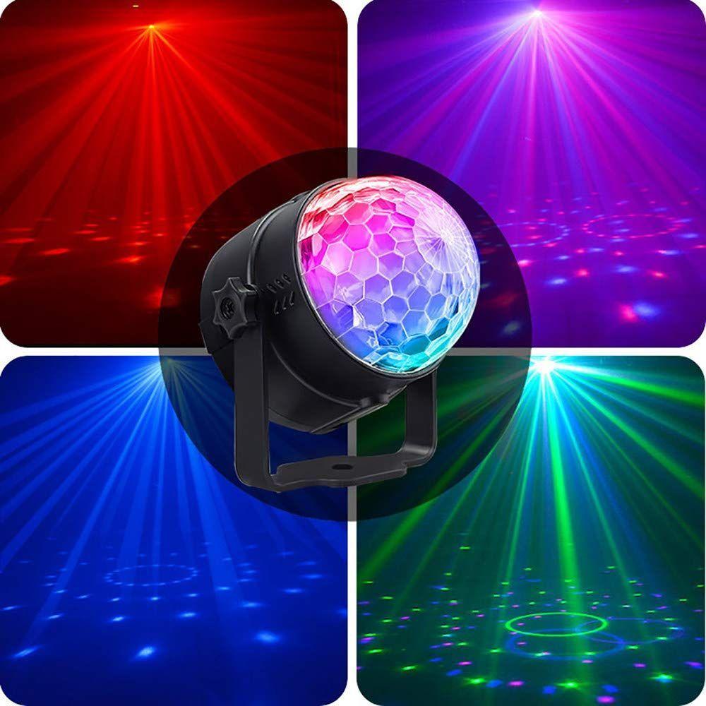 Lámpara Noche Estrellada Dj Color Led Fiesta Girando Rondon-4