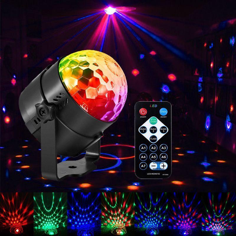 Lámpara Noche Estrellada Dj Color Led Fiesta Girando Rondon-6