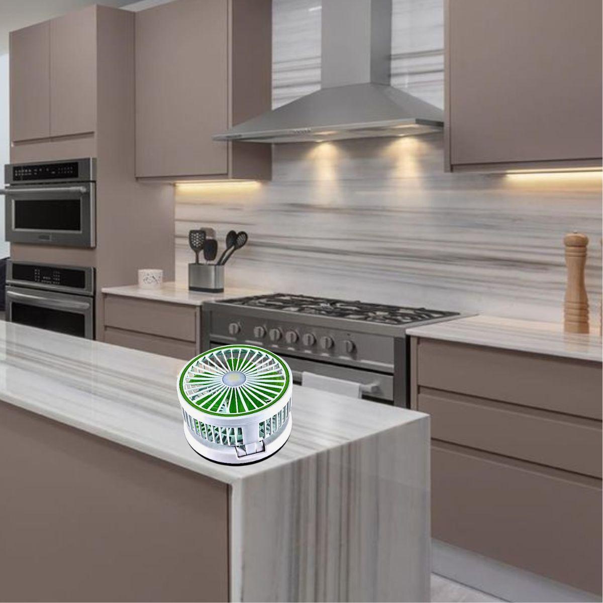 Ventilador Mesa USB Portátil Plegable Luces LED Hogar Lau-5