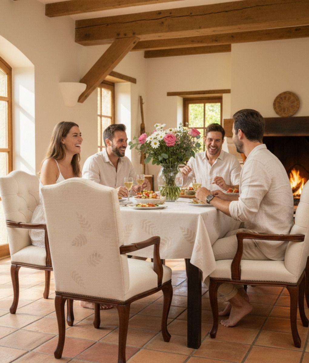 Mantel Decorativo Diseño Botánico Elegante Moderno Hogar Jhn-3