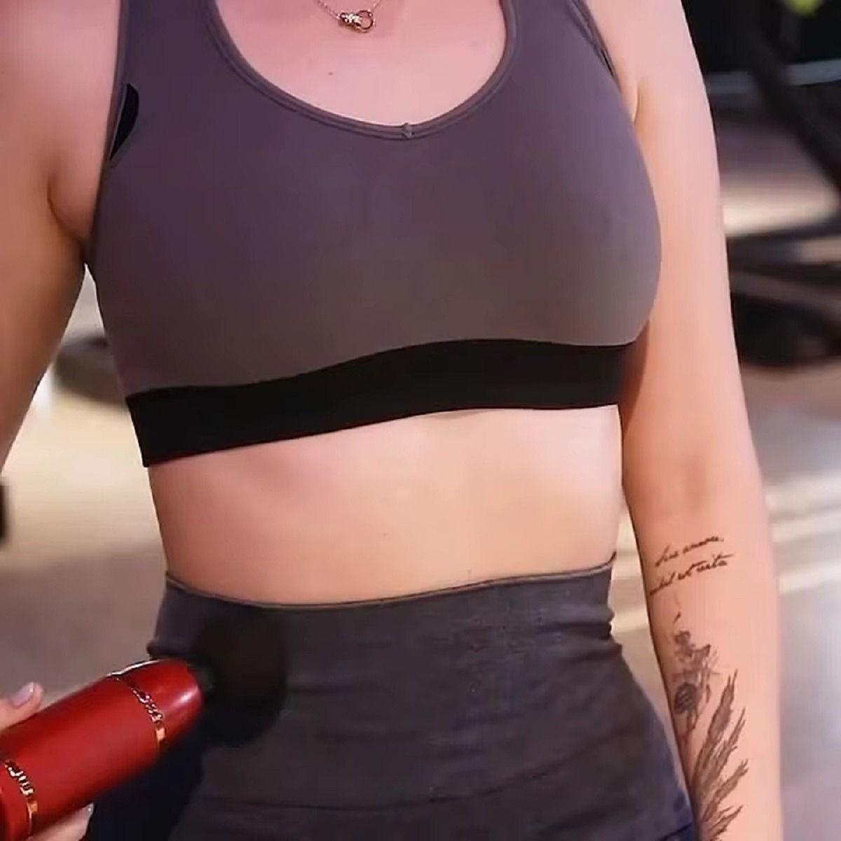 Masajeador Mini Pistola Muscular Portátil 4 Cabezales Lau-4