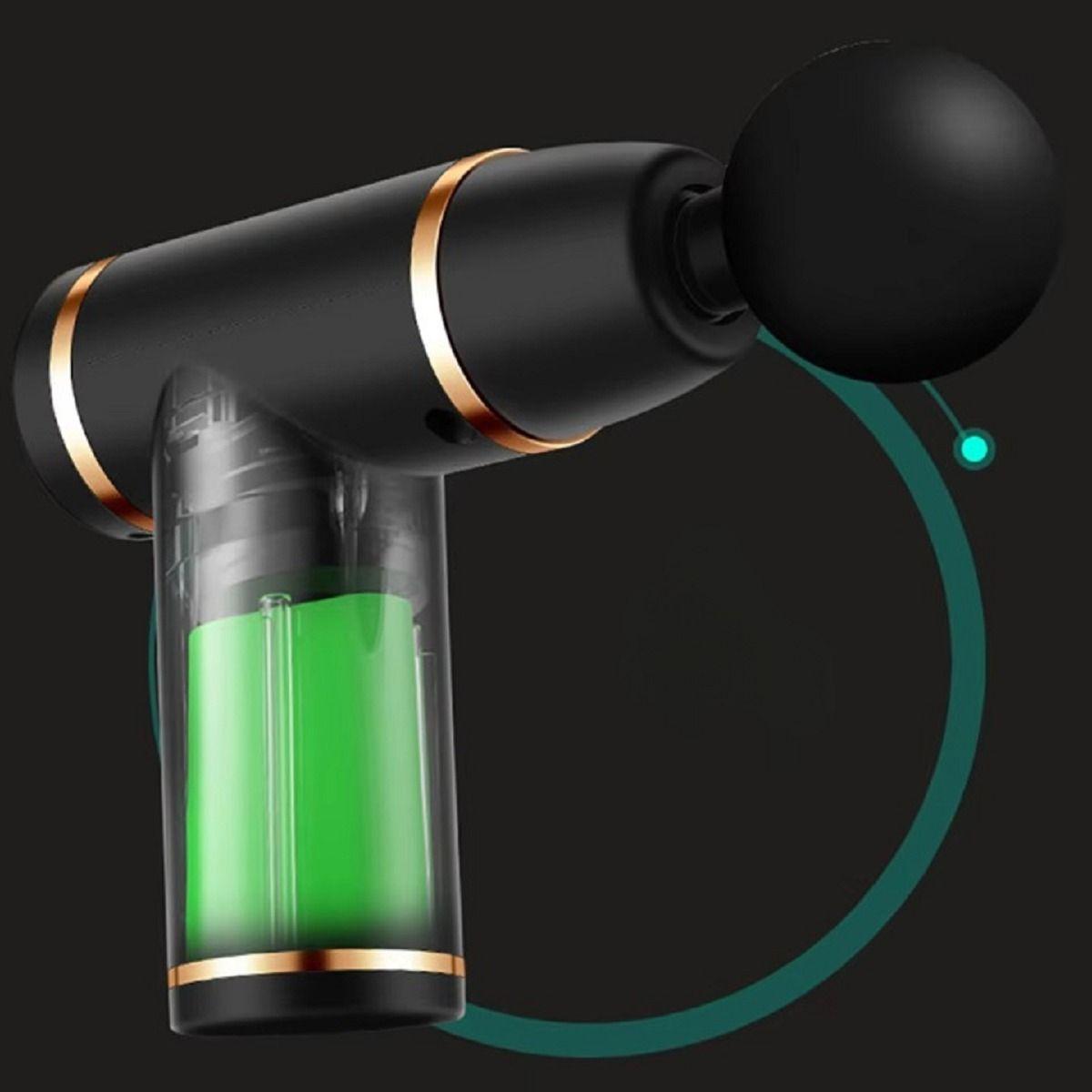 Masajeador Mini Pistola Muscular Portátil 4 Cabezales Lau-5