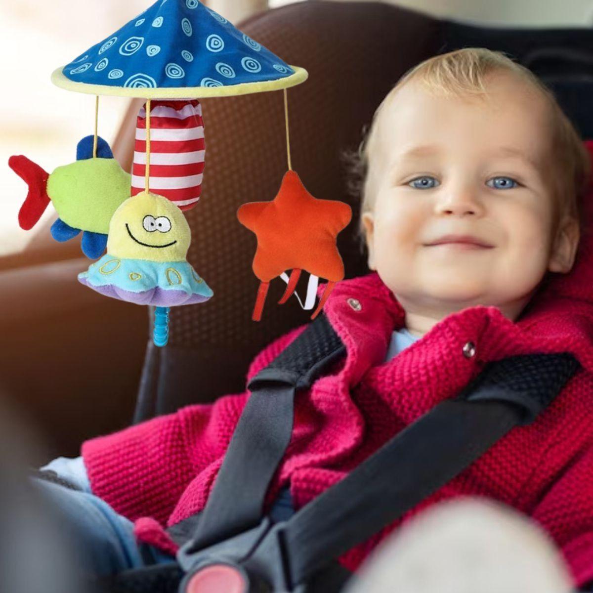 SONAJERO MUSICAL JUGUETE COLGANTE CARRUSEL GIRA BEBE LAU-5