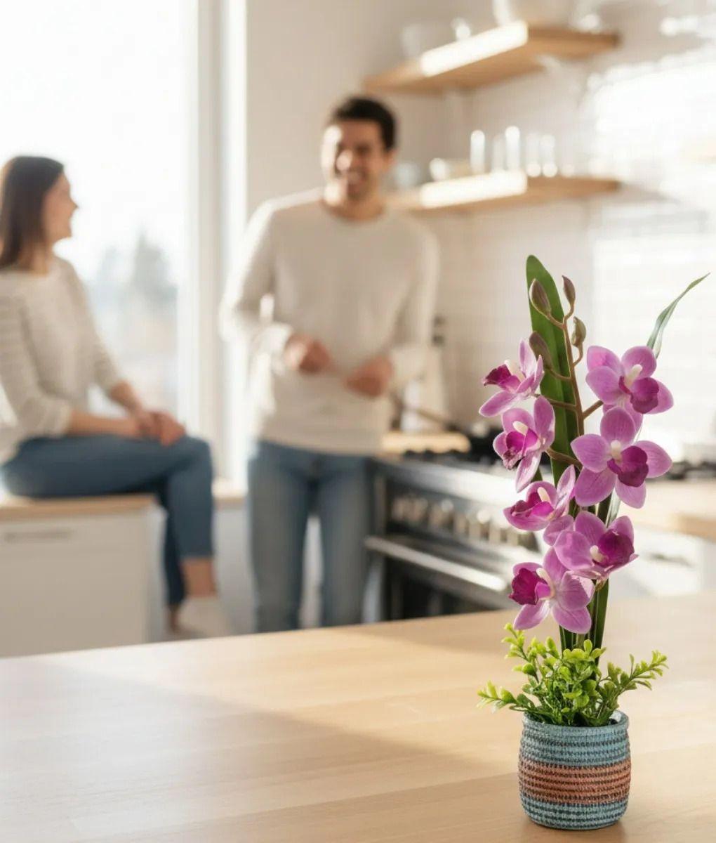 Planta Decorativa Artificial Tropical Elegante Floral Jhn-3