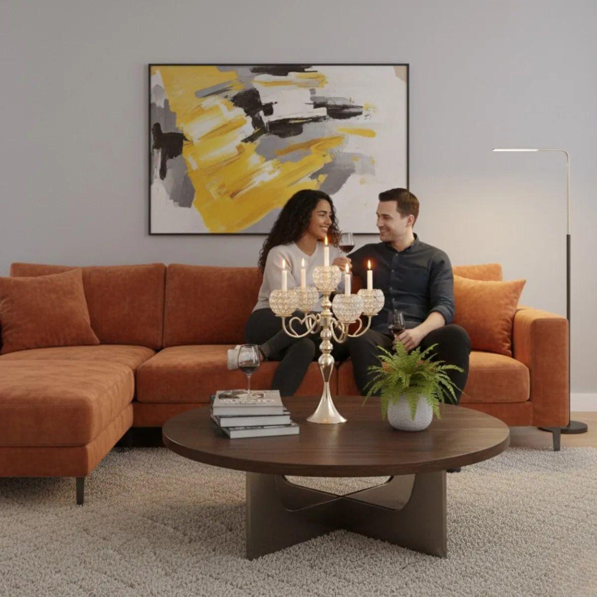 Candelabro Decorativo Gala Detalles Corazón Adorno Jhn-4