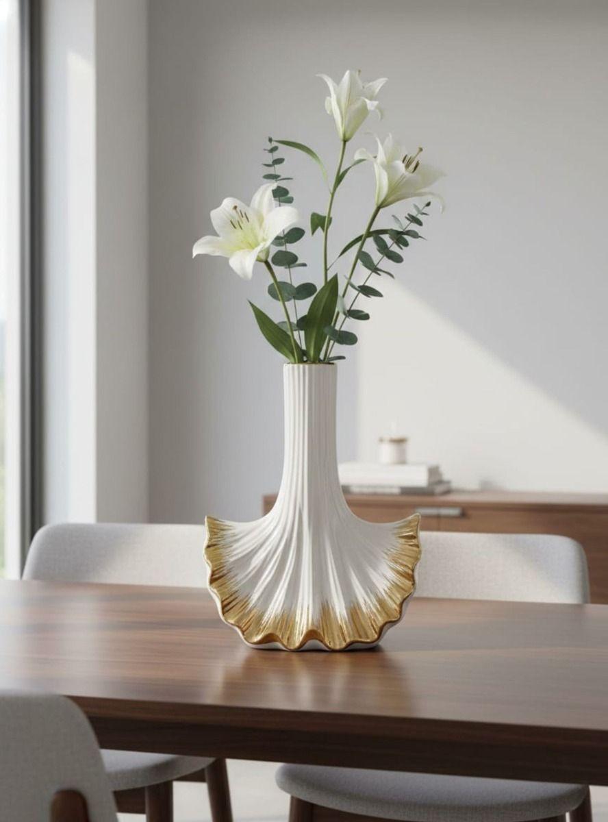 Florero Decorativo Diseño Estilo Abanico Adorno Hogar Jhn-7