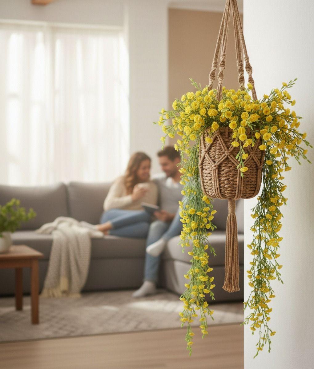 Set 2 Flores Artificiales Enredadera Colgante Adorno Jhn-3