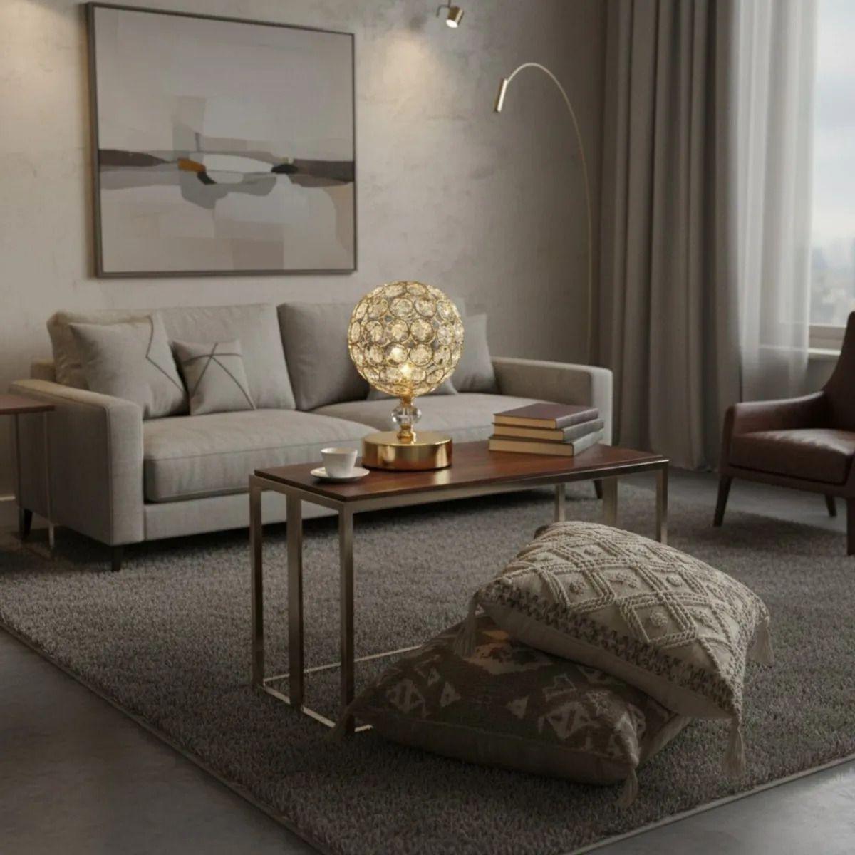 Lámpara Mesa Esfera Destellos Elegancia Modernidad AJ-5