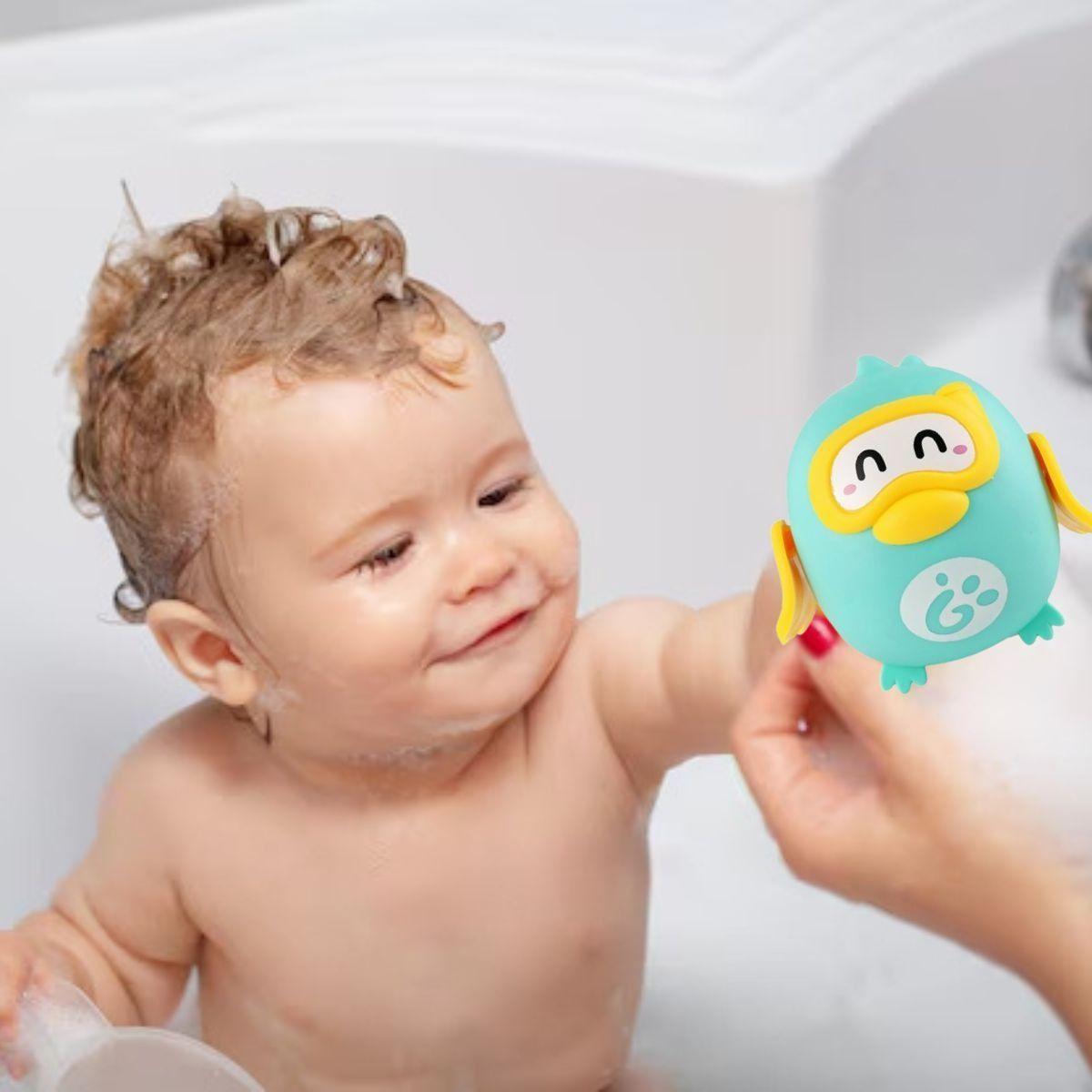 SET 6 JUGUETES DE BAÑO MOVILES CUERDA ANIMALITOS BEBE LAU-7