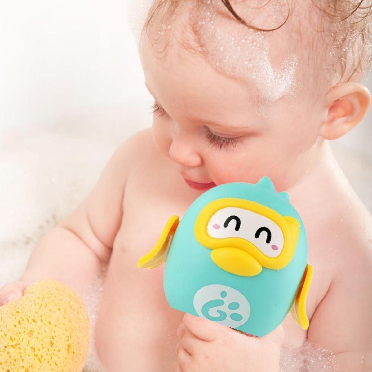 SET 6 JUGUETES DE BAÑO MOVILES CUERDA ANIMALITOS BEBE LAU-8