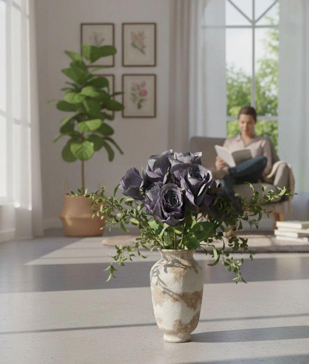 Ramo Floral Artificial Decorativo Adorno Exquisito Jhn-5