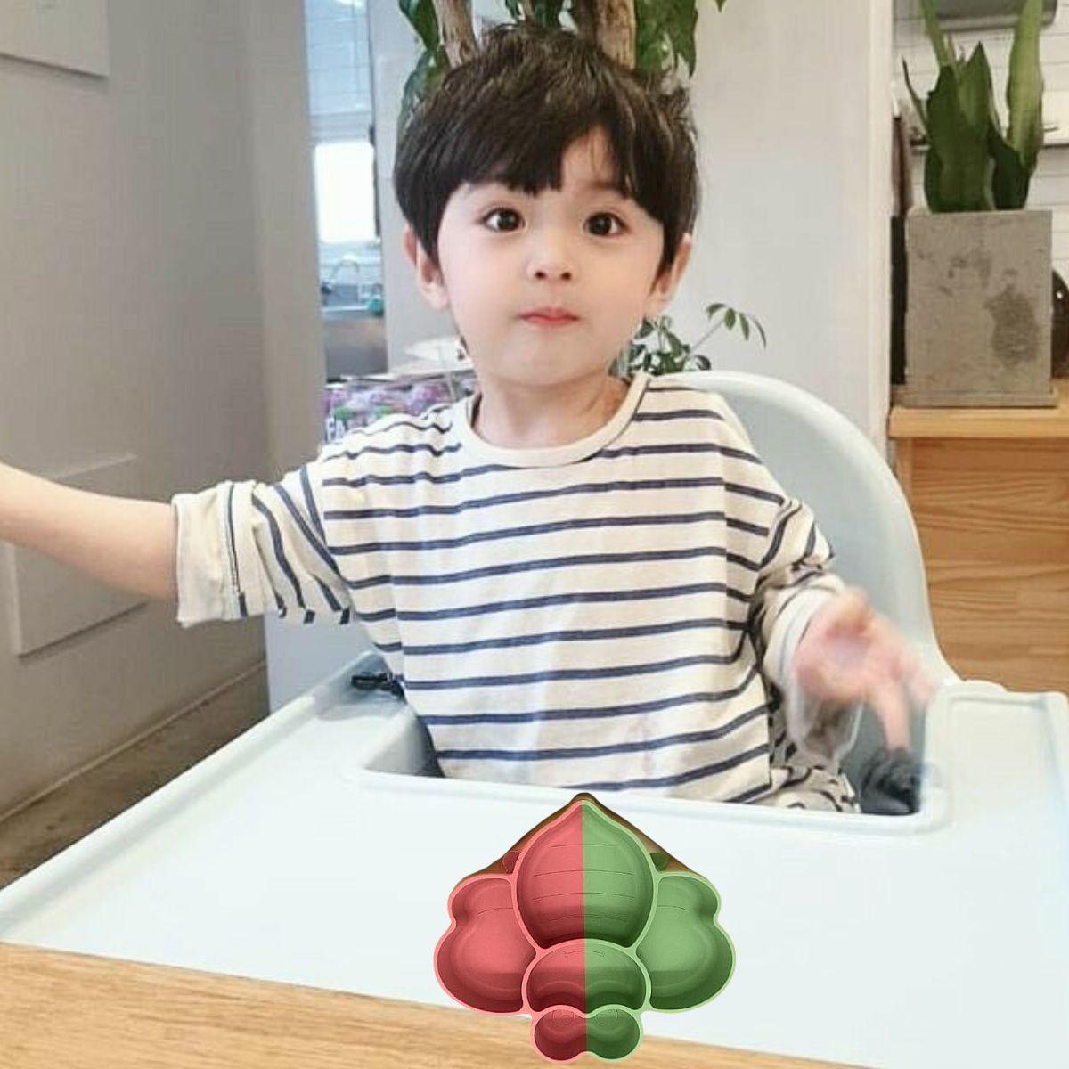 Set 2 Platos Forma Abeja Silicona Niños Antideslizante Lau-5