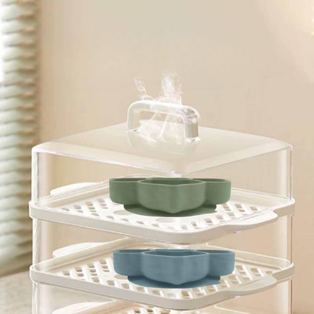 Set 2 Platos Forma Abeja Silicona Niños Antideslizante Lau-9