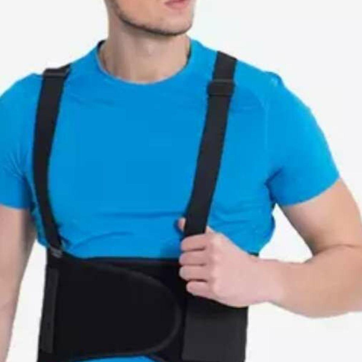 FAJA CINTURON SOPORTE LUMBAR CON TIRANTES AJUSTABLE LAU-3