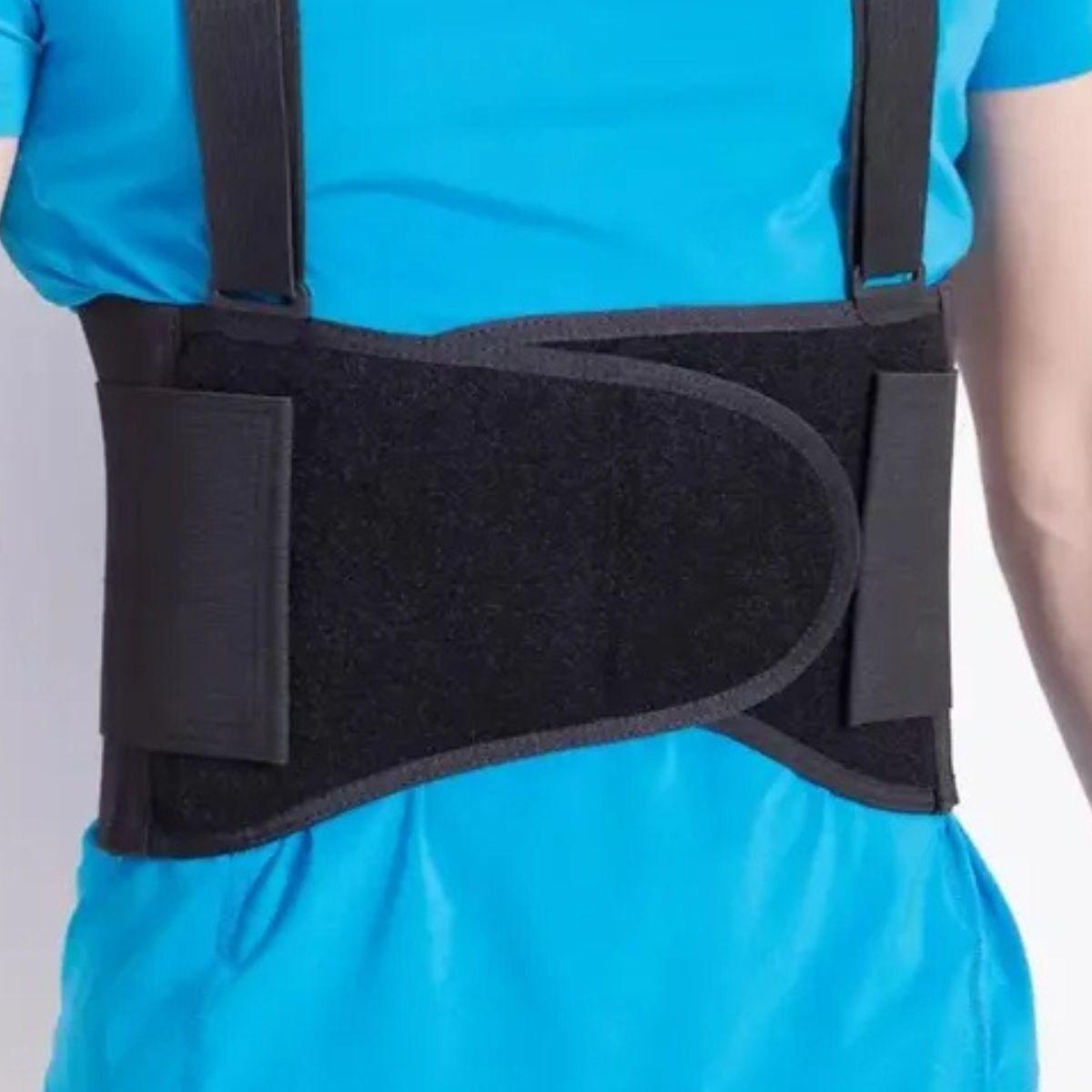 FAJA CINTURON SOPORTE LUMBAR CON TIRANTES AJUSTABLE LAU-6