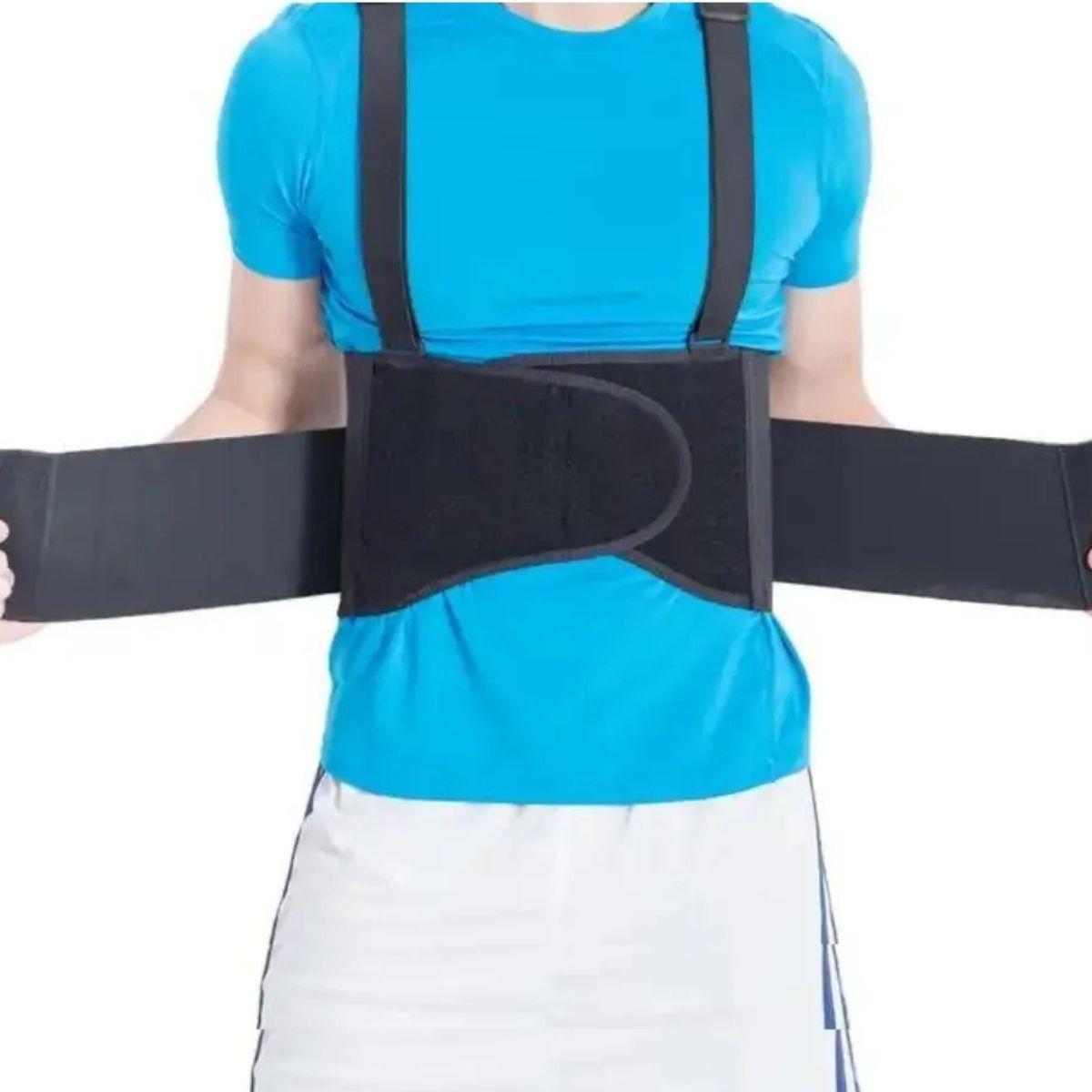 FAJA CINTURON SOPORTE LUMBAR CON TIRANTES AJUSTABLE LAU-7