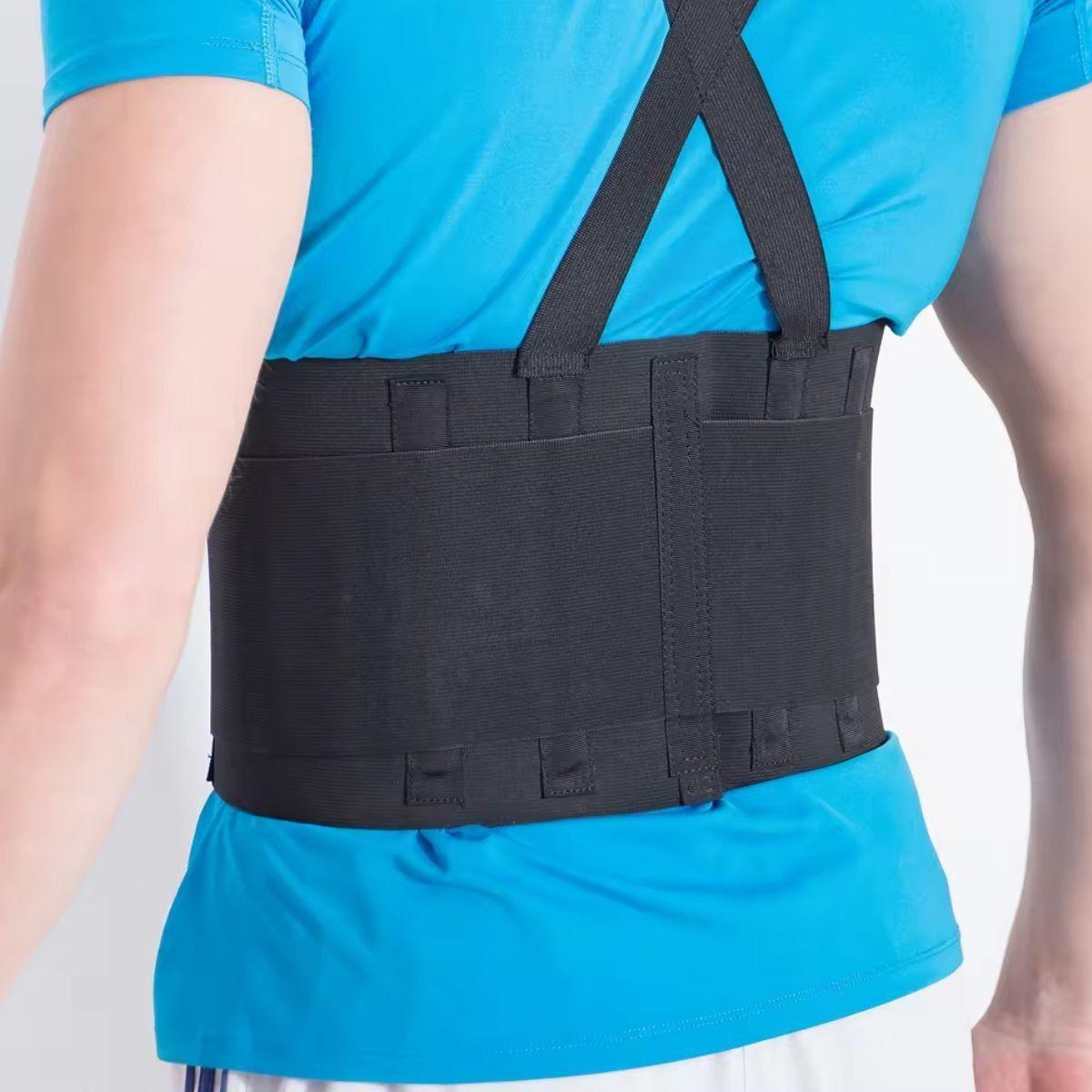 FAJA CINTURON SOPORTE LUMBAR CON TIRANTES AJUSTABLE LAU-8