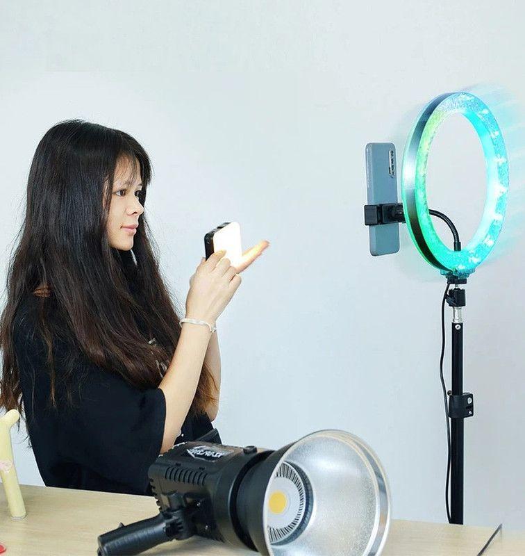 Iluminador Aro Anillo Luz Selfies Ajuste Colores Rgb Jer-5