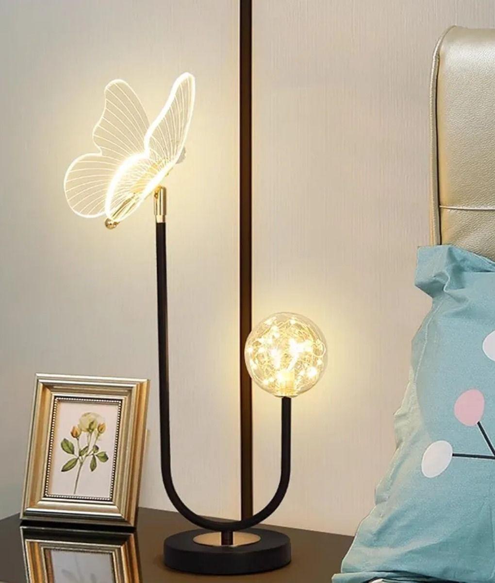 Lámpara Mesa Mariposa Luminosa Decorativa Adorno LED Jhn-6